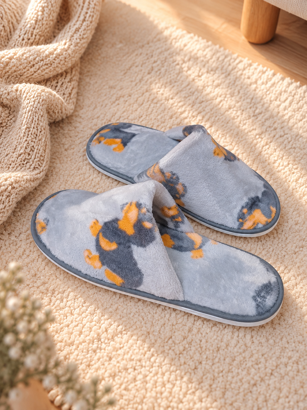 Tacskó mintás unisex papucs – pihe-puha és meleg