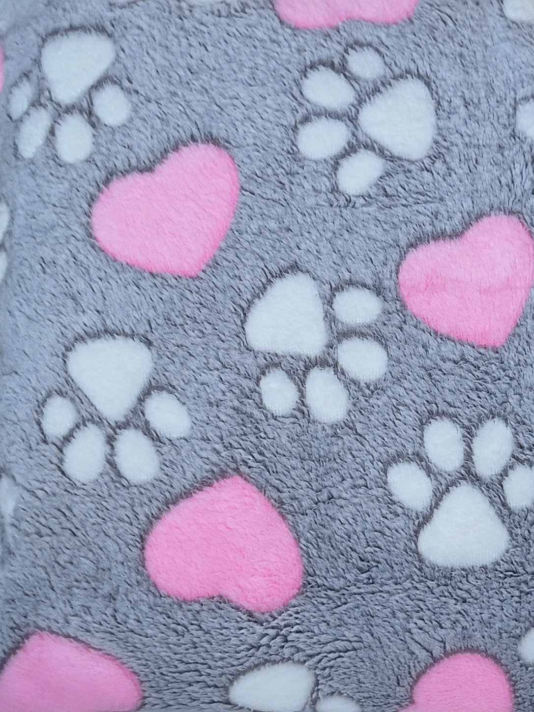 Pihe-puha szürke-rózsaszín tappancsos párna 🐾